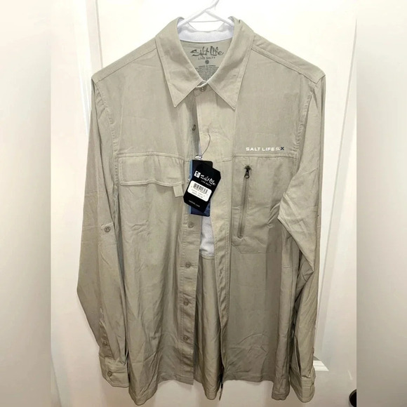 Salt Life Other - Men’s Salt Life SLX UVapor Button Down Fishing Shirt. Size small.